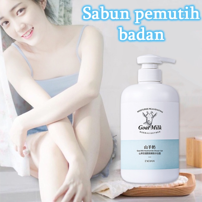 Sabun pemutih badan Sabun mandi cair Whitening body wash 800ML Pemutih permanen Singkirkan kulit kusam kering merinding Memutihkan melembabkan mencerahkan kulit Wangi tahan lama