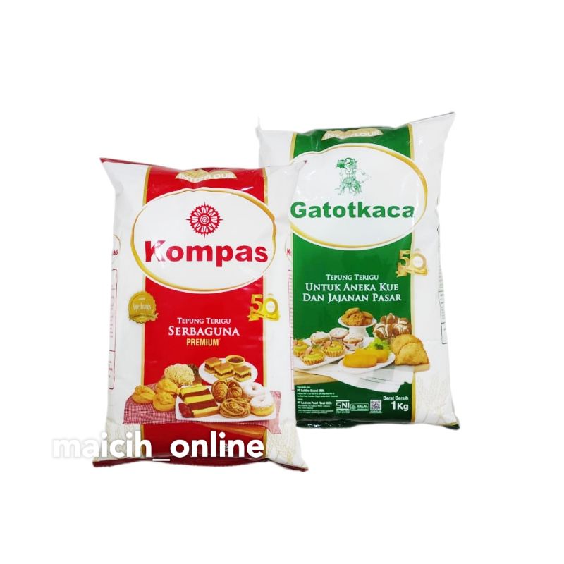 Terigu Kompas dan Gatotkaca 1kg