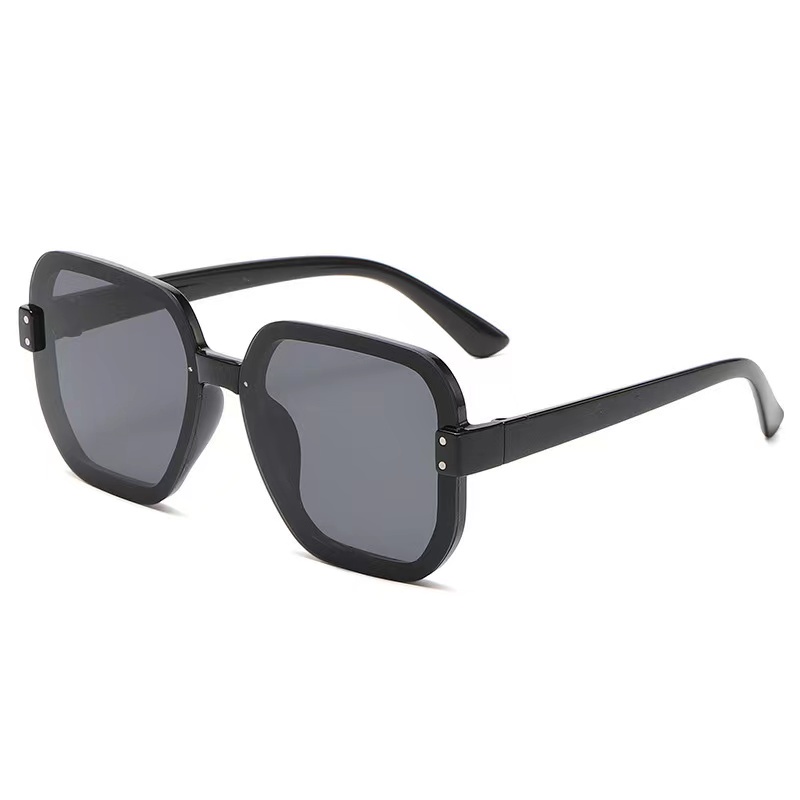 Kacamata Hitam Kotak Korean Fashion Retro Vintage Untuk Wanita Anti Uv Import