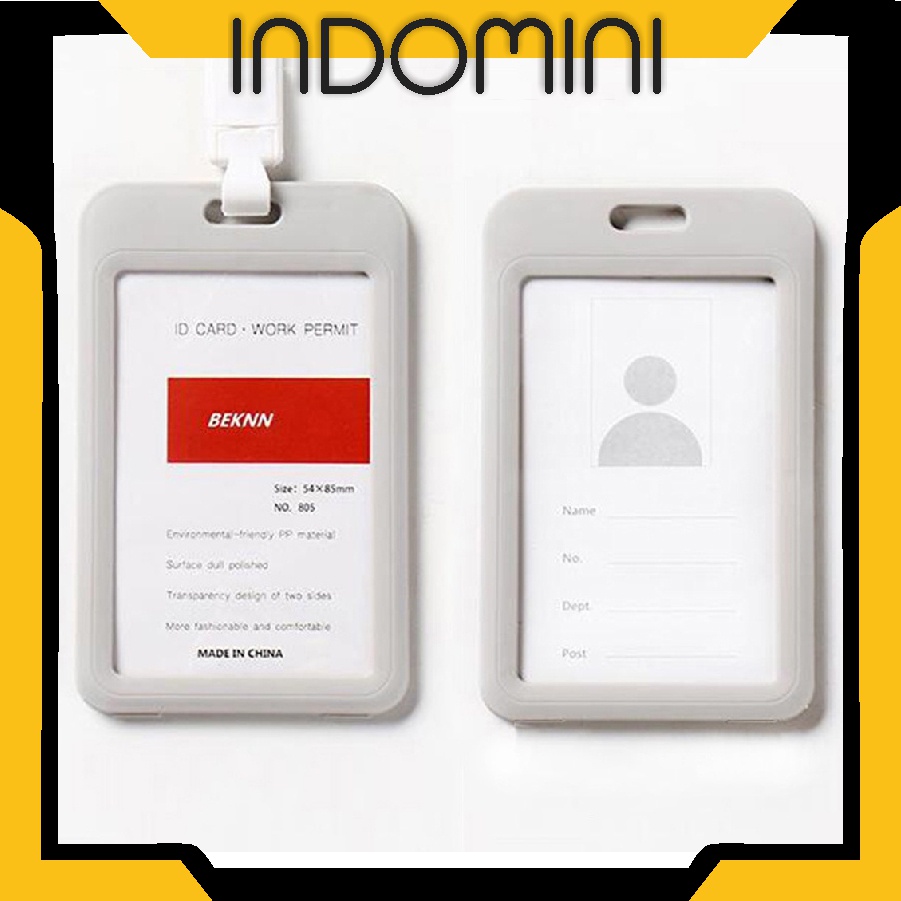 INDOMINI Name Tag ID Card Holder Gantungan Kartu Nama Atau Panitia R814