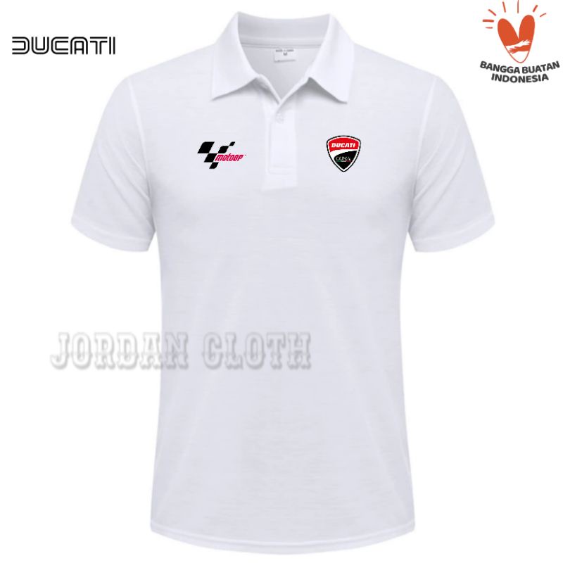 Polo shirt Tshirt Kaos Kerah Ducati Corse MotoGp
