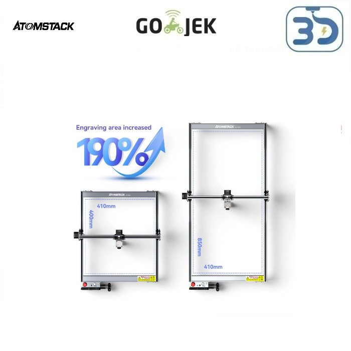 Original Atomstack Y Axis Extension Kit Upgrade Bigger Size Engraving