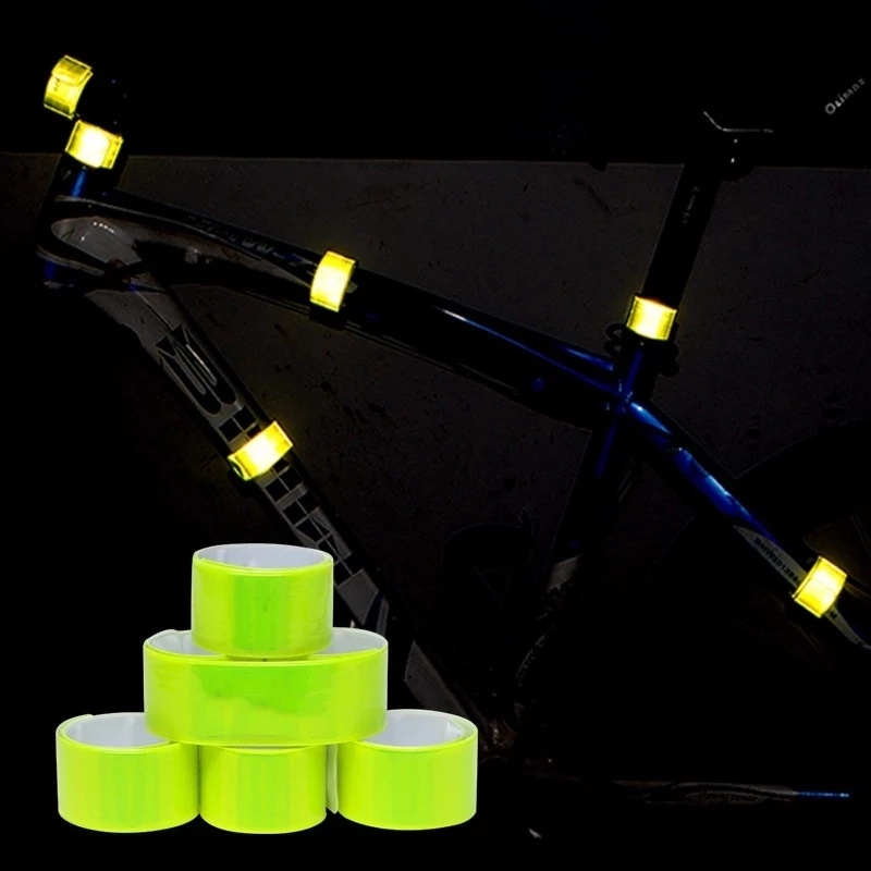 [Harga Grosir] Malam Berkendara Peringatan Gelang Celana Reflektif Tali Kaki Bersepeda Tape Reflektif Strip Lari Luar Ruangan Memancing Keselamatan Film Reflektif Neon Sepeda Bind