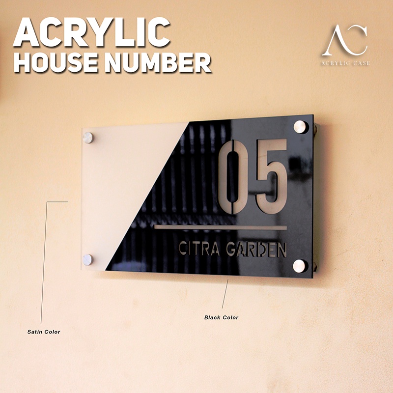 

Acrylic House Number / Sign Nomor Rumah Akrilik 20x35