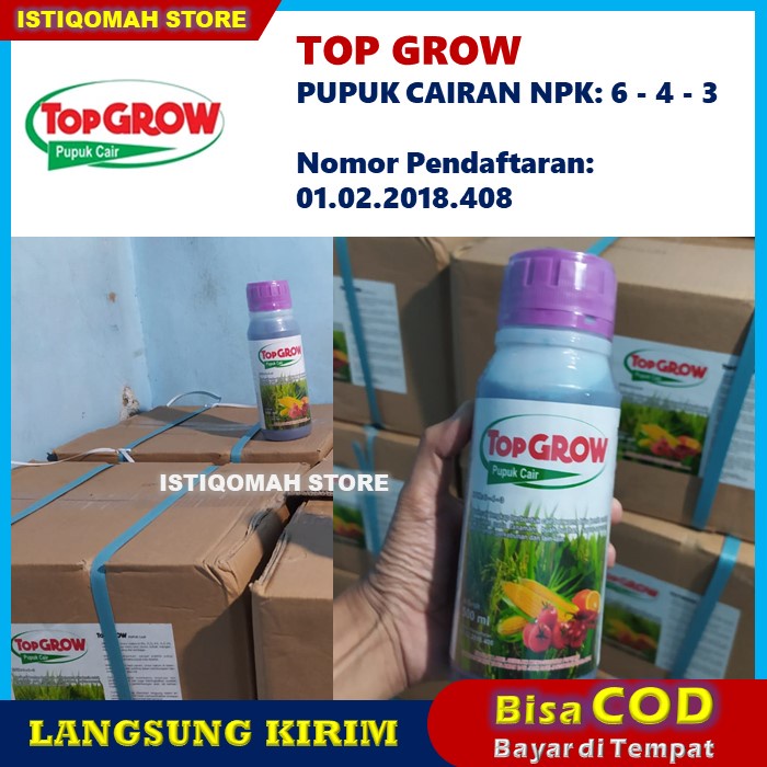 Pupuk Pelebat Bunga Dan Buah Kacang TOP GROW 500ML  Pupuk NPK Cair untuk Mempercepat Pertumbuhan Tanaman, Meningkatkan Kualitas dan Kuantitas Tanaman Sehingga Menghasilkan Buah Kacang Panjang yang Maksimal Bagus Murah