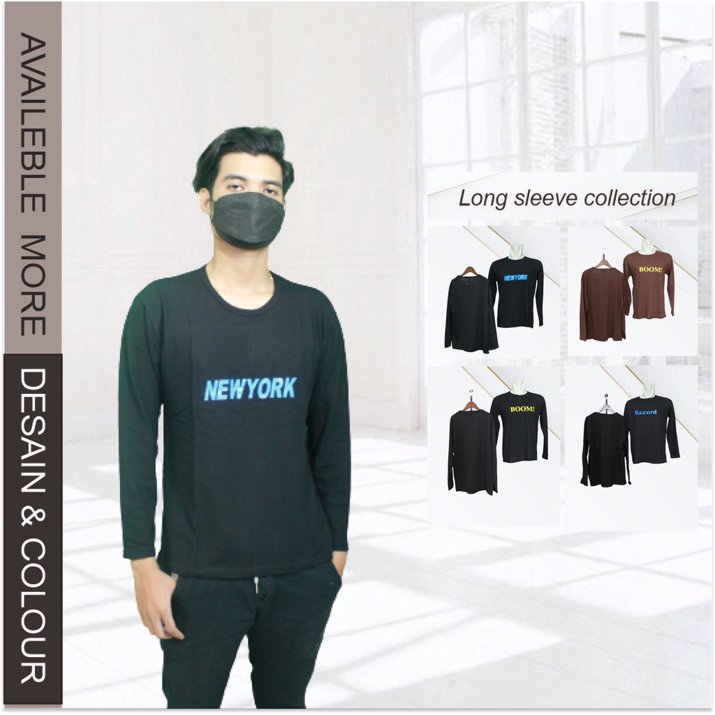 kaos cowo lengan panjang bisa cod bf011