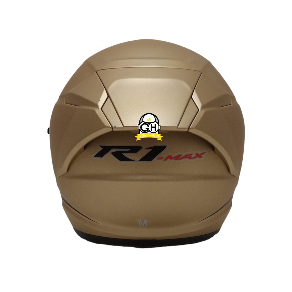 NHK R1 MAX SOLID LIGHT GOLD DOFF HELM OPEN FACE DOBLE VISOR