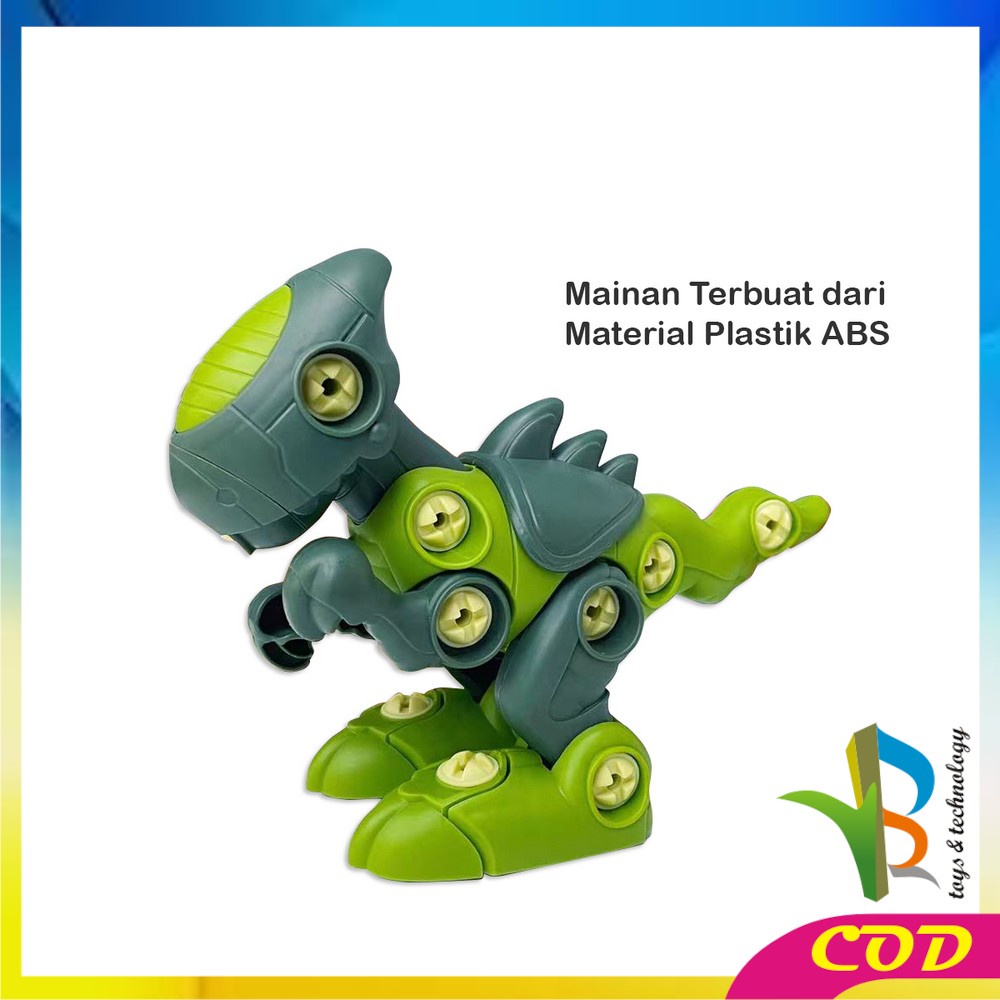 RB-M219 DIY Dino Puzzle Assembly 3IN1 Mainan Anak Bongkar Pasang Dinosaurus BONUS OBENG / Mainan Edukasi Anak DIY Assemble Dinosaur Set