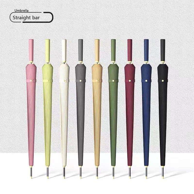 Payung Deluxe 24iga Payung Bar Otomatis Anti Badai Besar Anti Lurus Payung Matahari Hujan Payung Fibrella Dual purpose