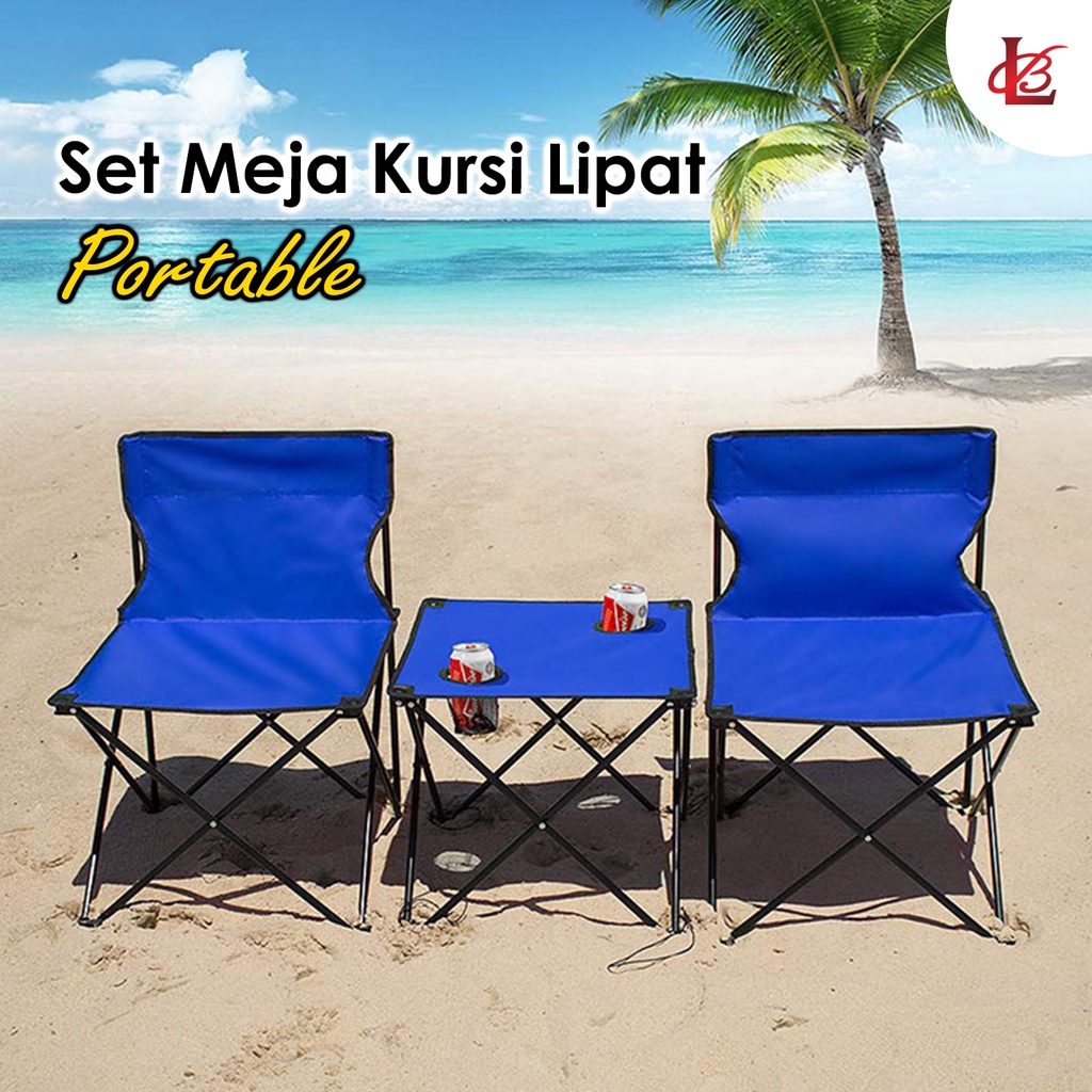 Meja Lipat Kursi Lipat Set Camping Outdoor Portable / Meja LIpat (ZHZY-1) Meja LIpat 1pcs Kursi 2pcs Lipat Set Outdoor Portable