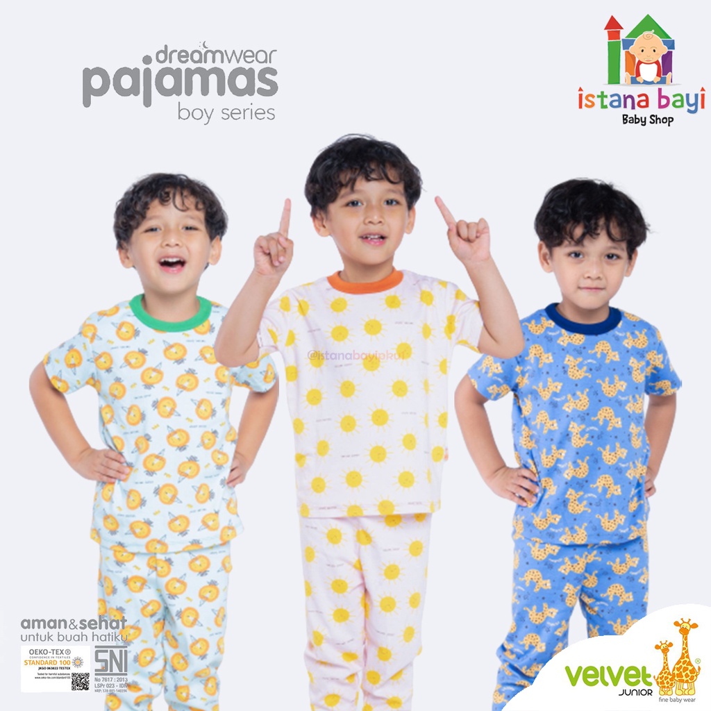 VELVET JUNIOR PIYAMA DREAMWEAR GIRL/BOY - PIYAMA PENDEK PANJANG 2-7 TAHUN /PIYAMA ANAK VELVET