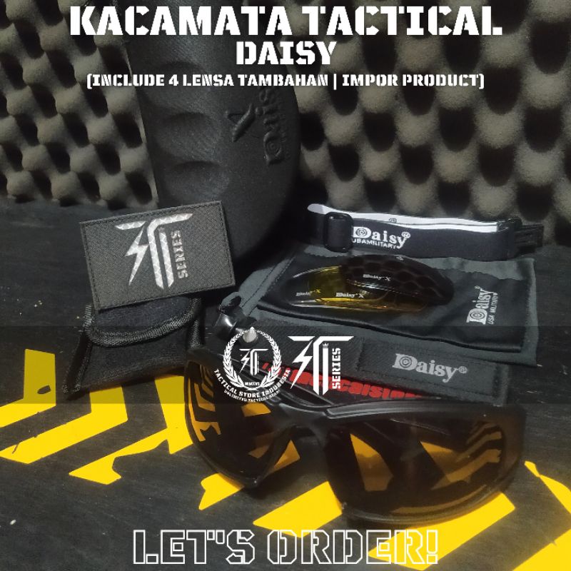 Kacamata Tactical Daisy X7 Impor / Kaca mata tactical X7