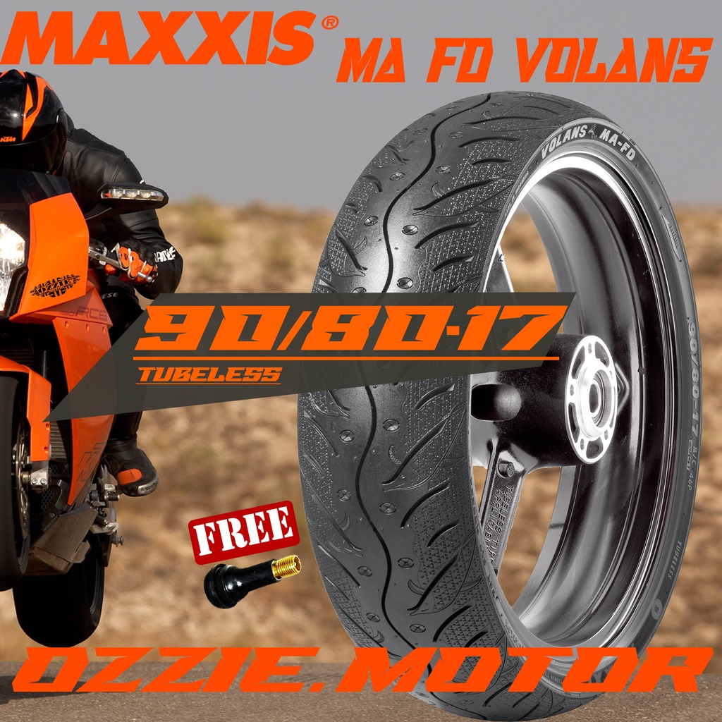 MAXXIS FD VOLANS RIM 17 BAN TUBELESS MOTOR NEW* SEMUA UKURAN 60/80-17 | 60/90-17 | 70/80-17 | 80/80-17 | 70/90-17 | 80/90-17 | 90/80-17