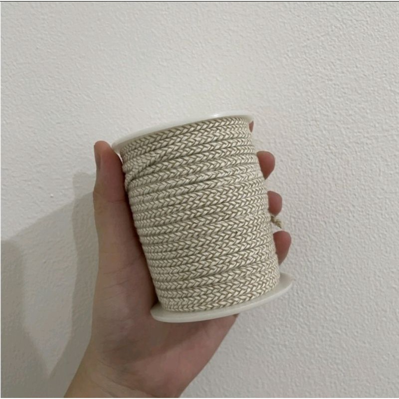 ROLL Eco White Wick Candle Lilin Tali Sumbu Cotton Katun Gulungan Smokeless