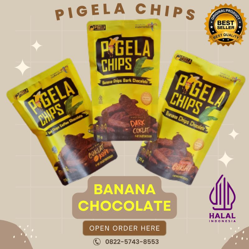 

PIGELA/ KERIPIK PISANG / KERIPIK PISANG COKLAT / BANANA COKLAT / KERIPIK PISANG MURAH