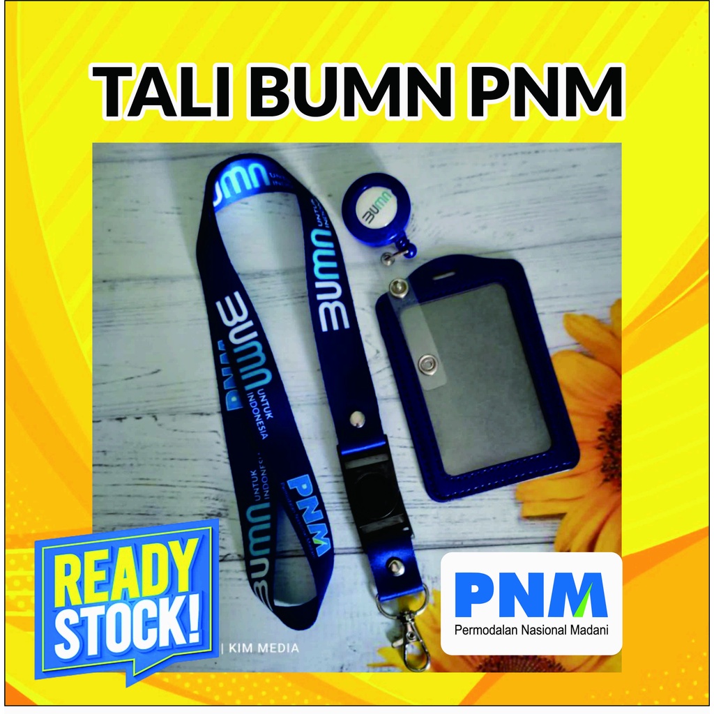 Ready Tali id card PNM Mekaar BUMN TERBARU Lanyard Printing SATUAN