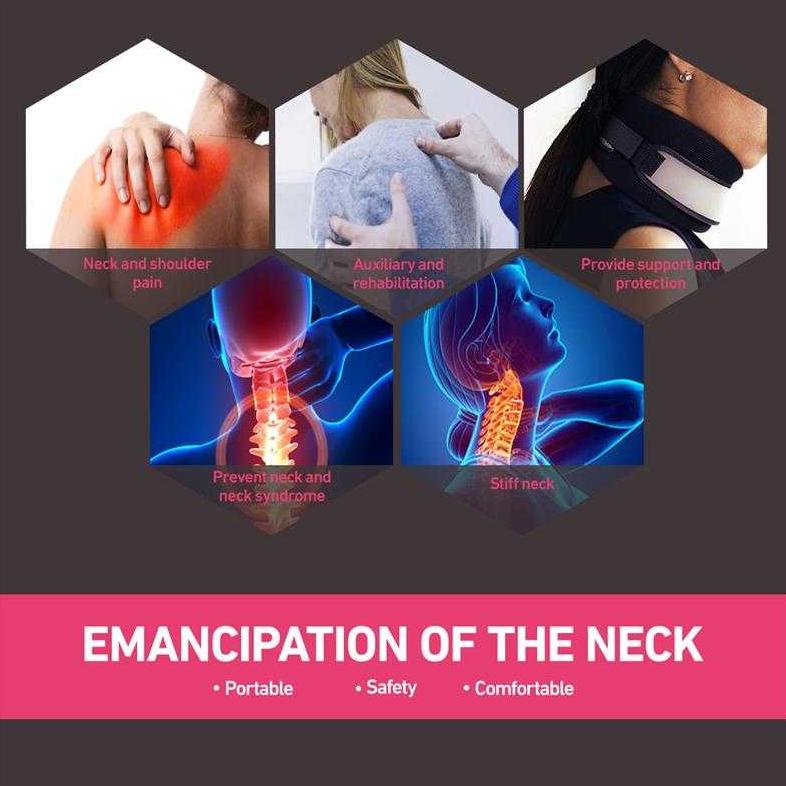 Model Baru - Penyangga Leher Ergonomic Neck Collar Support Brace / Bantal Terapi Pemijat Magnetik Pe