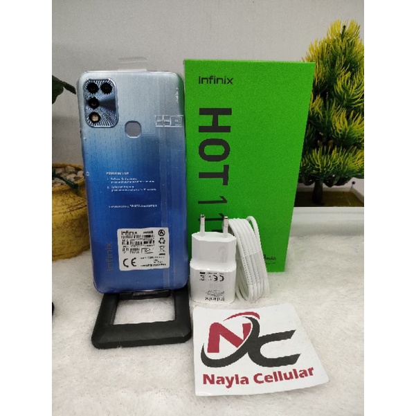 infinix hot 11 play ram 3/32  4/64 gb fullset original like new (second)