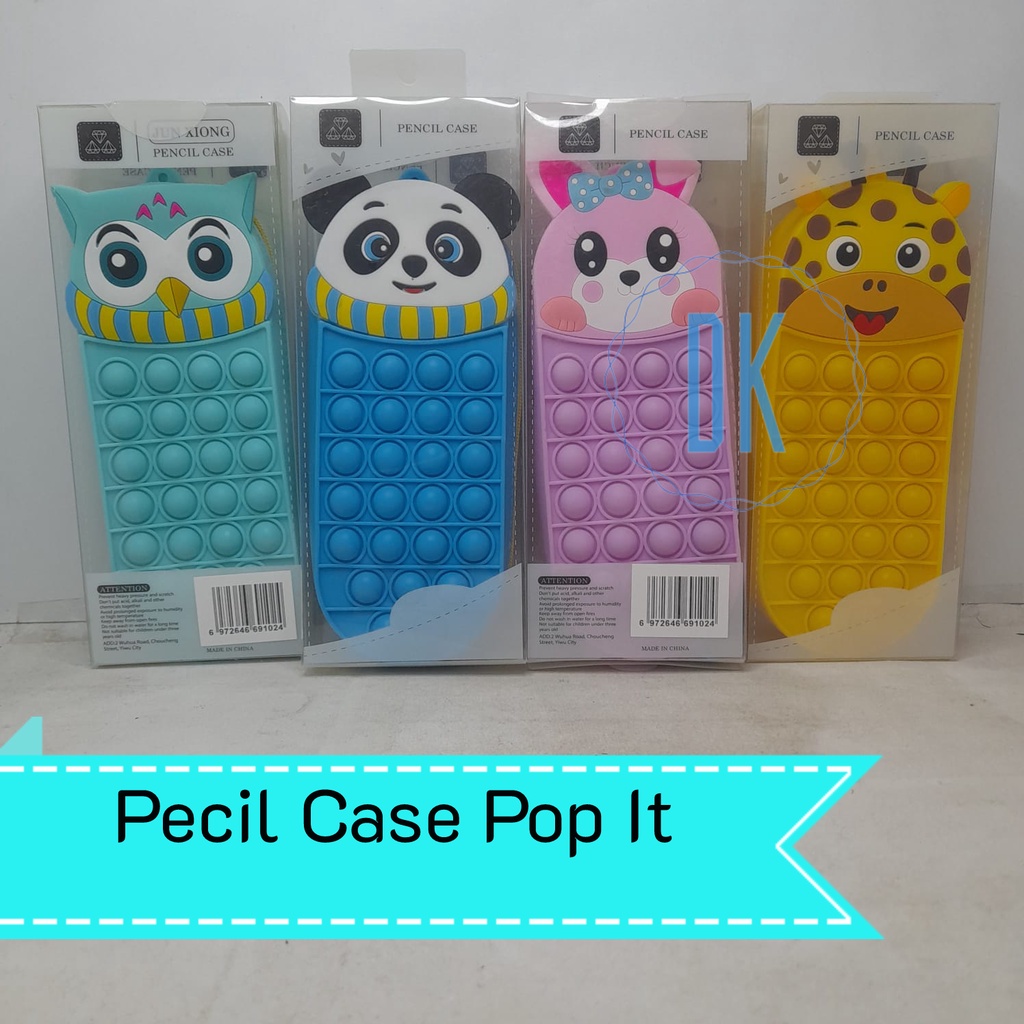 

Kotak Pensil Pop It Karakter Hewan Pencil Case