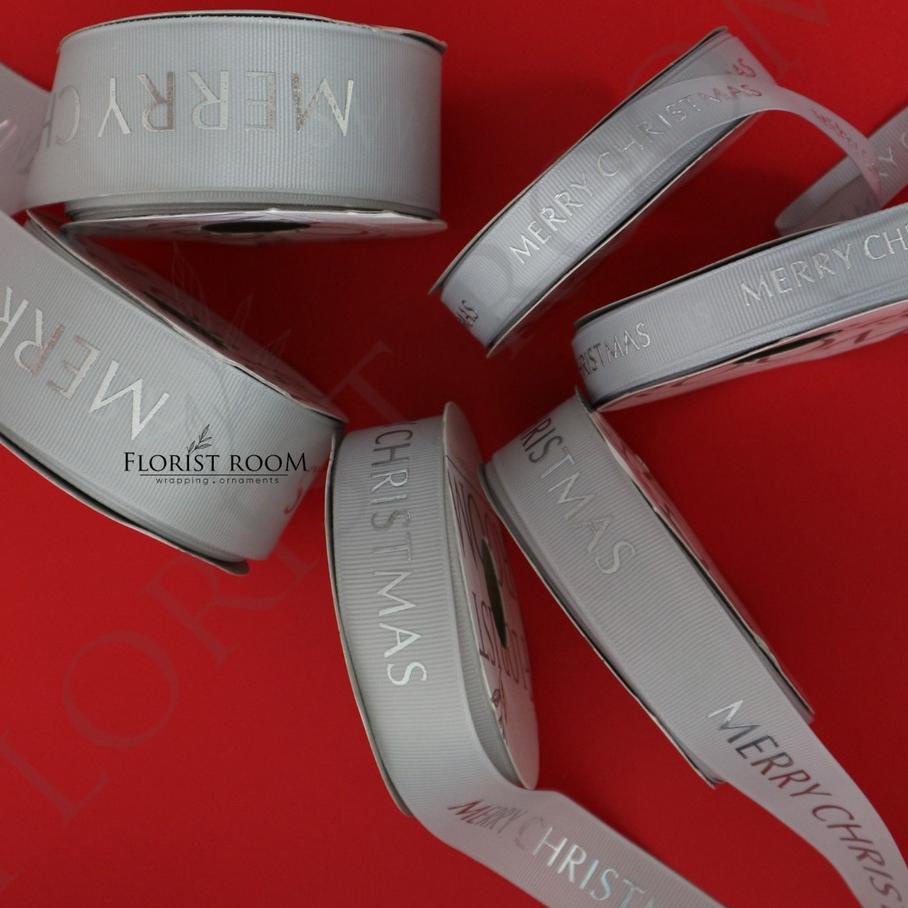 

Dapatkan Segera Pita Grossgrain Merry Christmas SILVER - Pita Natal L9S^^