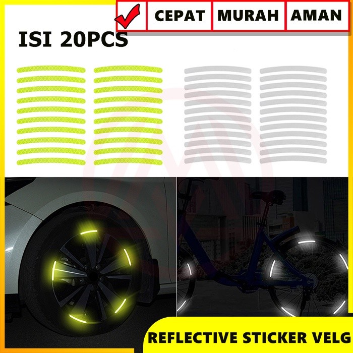 Stiker Reflektor Vemobil Reflector Pemantul Isi 20 Pcs