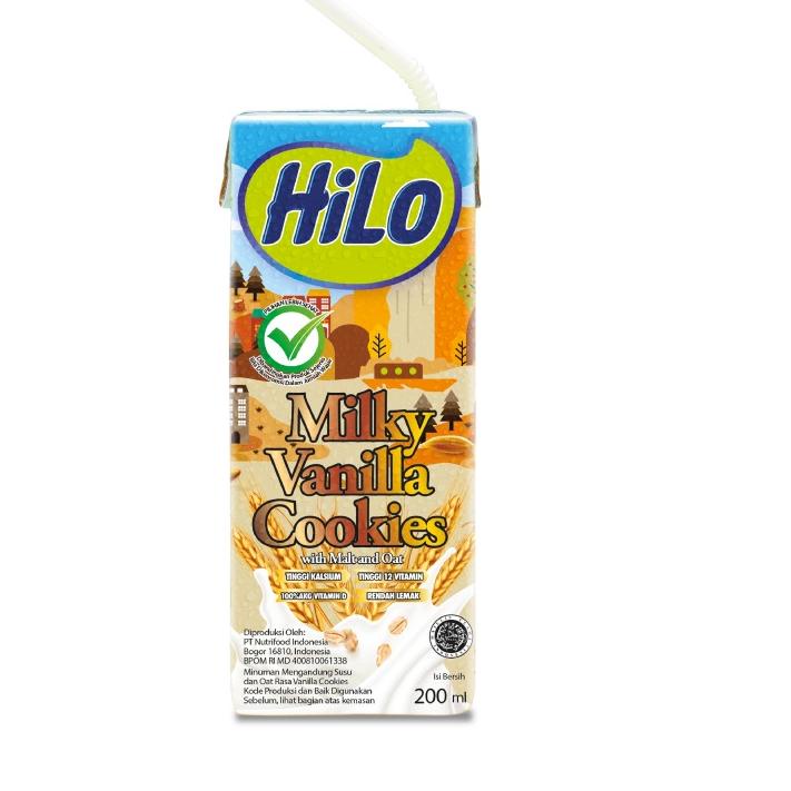 

45G✰ HADIAH - HiLo Milky Vanilla Cookies Ready to Drink 200 ml TERBARU