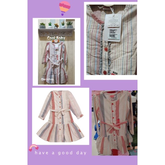 Blouse tunik gamis  anak baby perempuan cool baby cool kids cool girls pipiniko