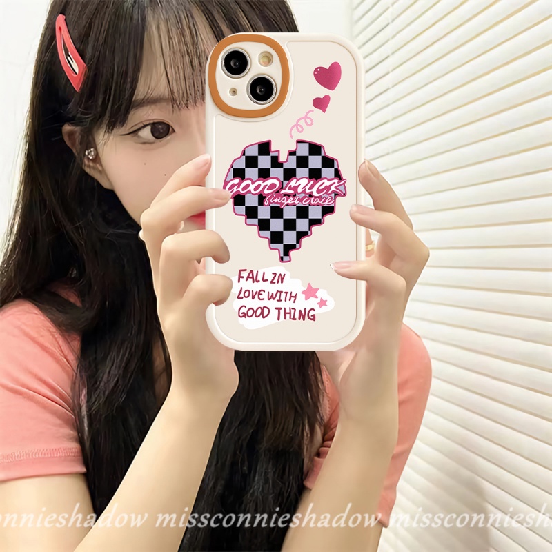 Case Samsung A04 A12 A13 A14 A03s A04s A32 A03 A73 A50s A53 A30s A23 A50 A21s A11 A52s A22 A33 A20s A72 A52 A02s A31 M23 A10s A71 A51 Couple Smile Love Hati Chessboard Soft Case