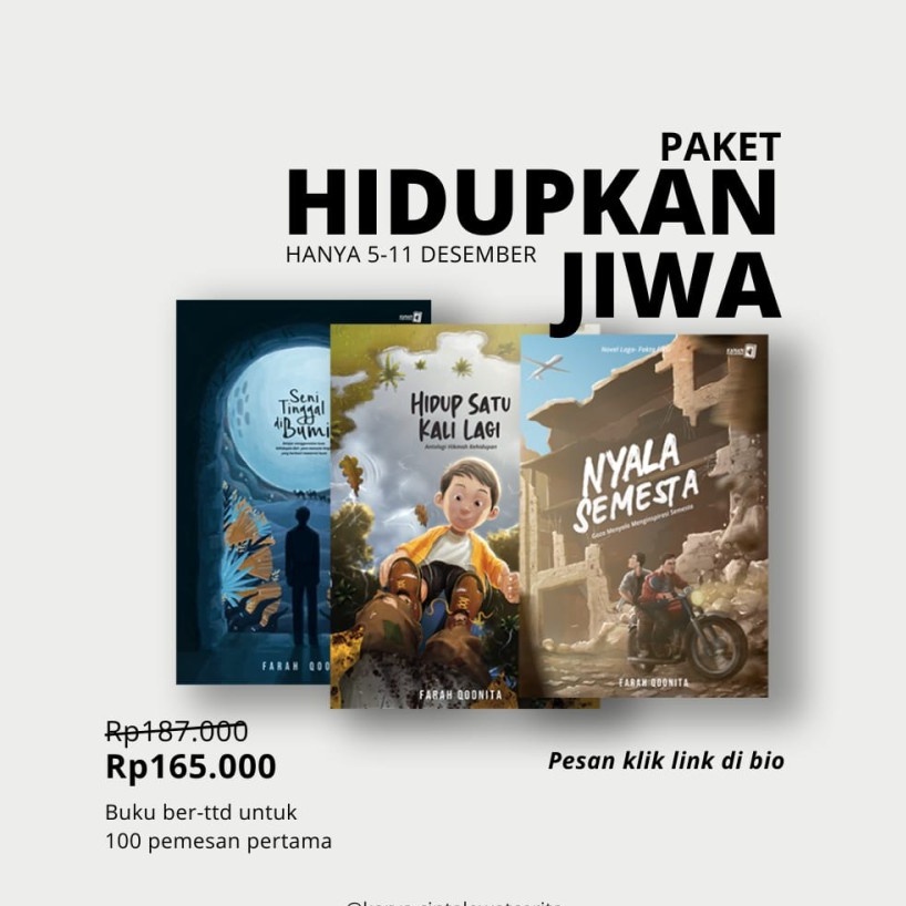 Paket Buku Hidup Satu kali Lagi & Seni Tinggal di Bumi / Nyala Semesta