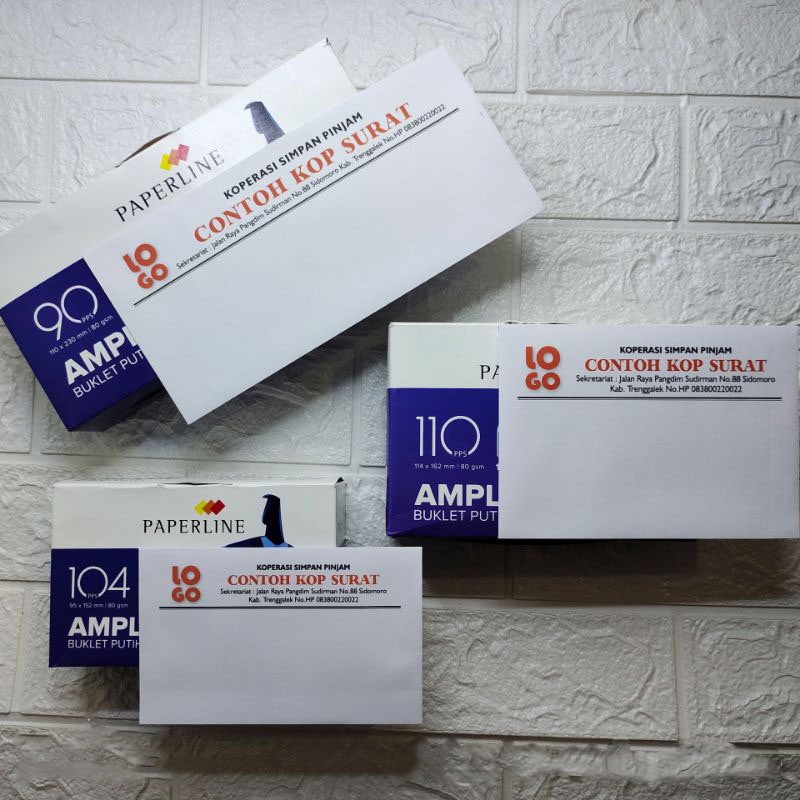 

KOP SURAT CUSTOM AMPLOP PAPERLINE 90, 104, 110