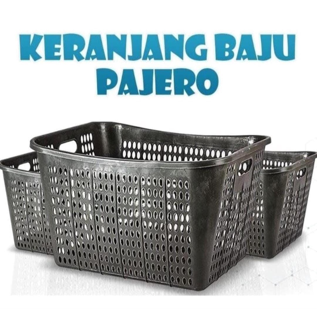 KERANJANG PAJERO /KERANJANG BAJU BESAR SERBAGUNA / RIGEN BAJU/KONVEKSI - Hitam