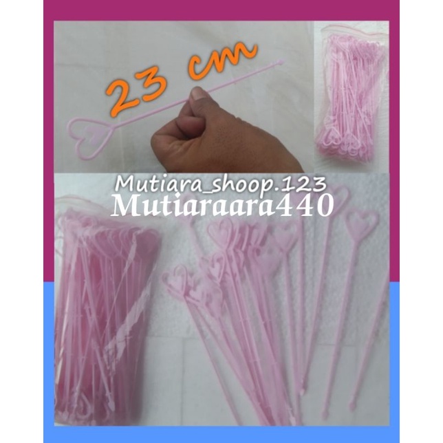 STIK KARTU UCAPAN BUKET ULTAH MOTIF LOVE 3 PCS