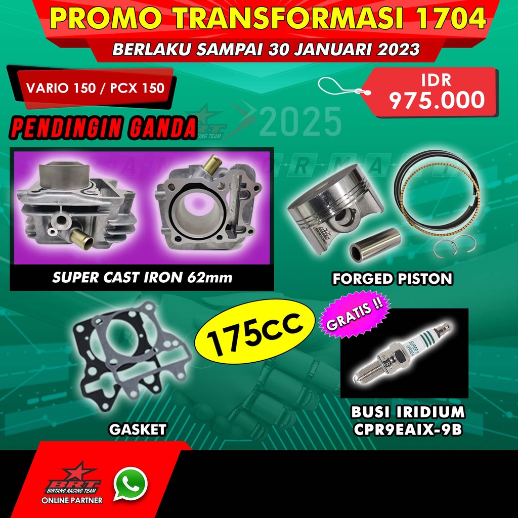 Blok Piston BRT Vario 150/PCX 150 62mm Double Cooler