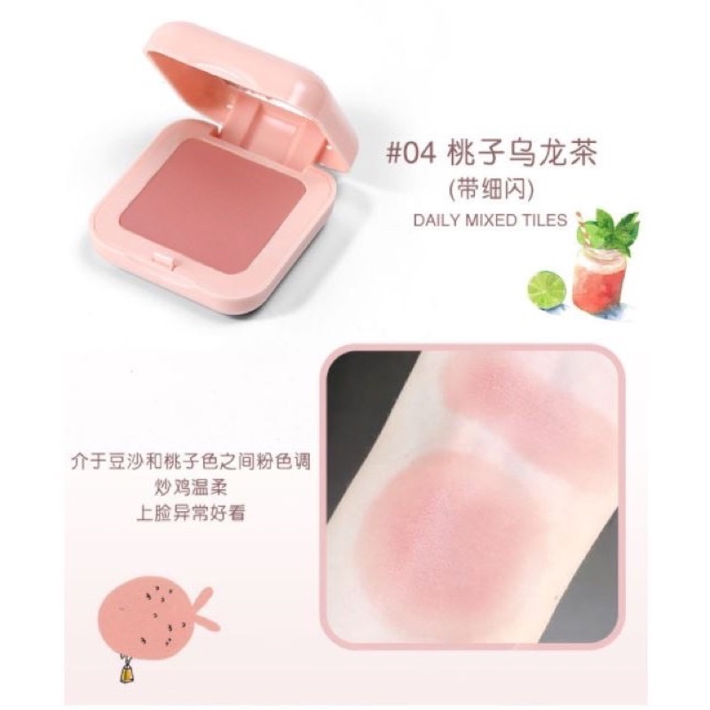 {Bisa kirim instant COD Medan Termurah}Lameila Color Geometry Candy Blush On Korea Natural 6 Warna Cantik Blusher Korea