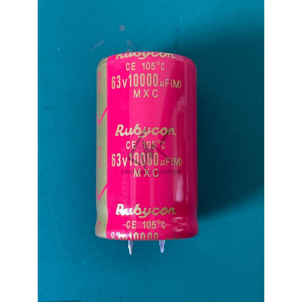 ELCO 10000UF 63V RUBYCON 10.000UF 63 VOLT ORIGINAL CAPACITOR ELKO KAPASITOR