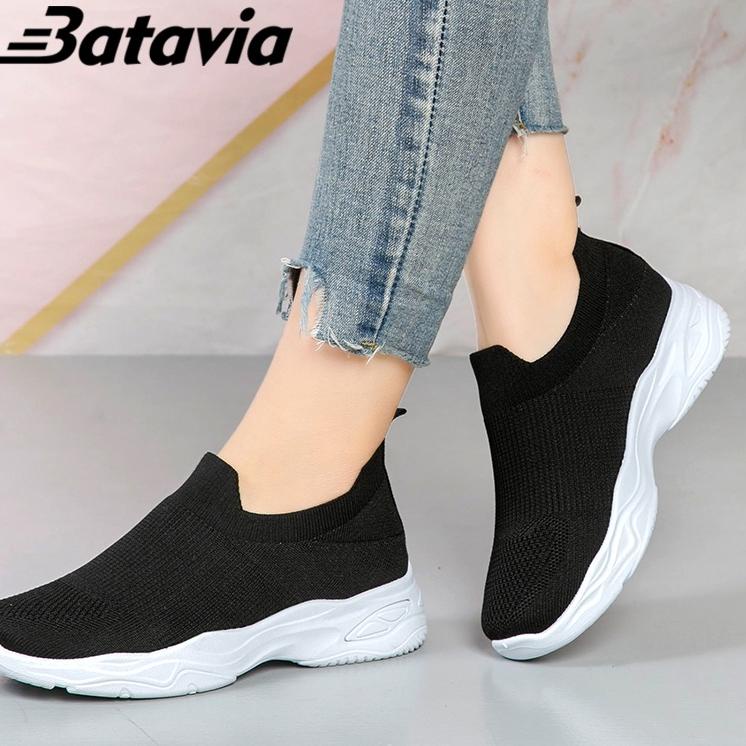Murah Meriah Sepatu Sneakers Wanita Rajut Import Premium Bernapas Olahraga Batavia Shoes Sepatu Fash