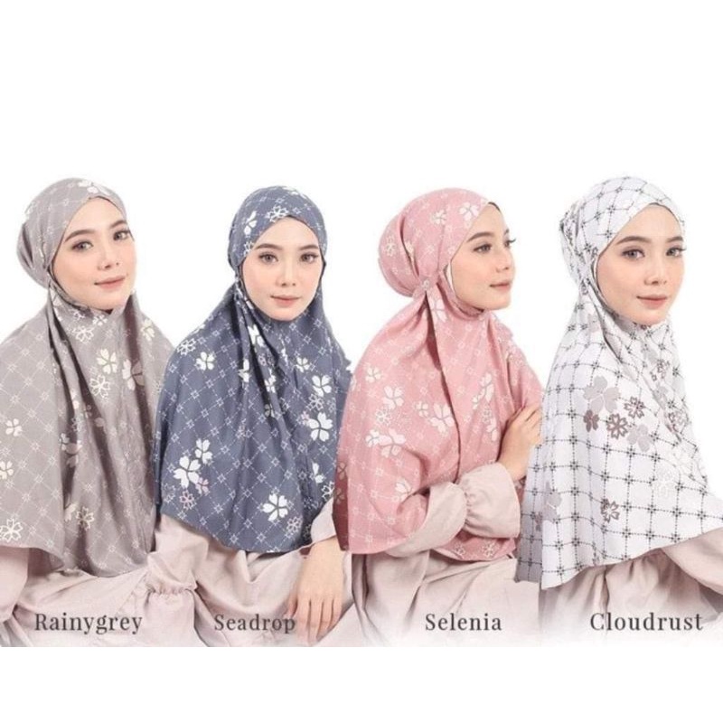 Bergo tali motif - Bergo tali bahan maxmara premium