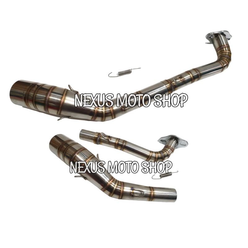 leheran knalpot stainless nmax new header knalpot new nmax connected