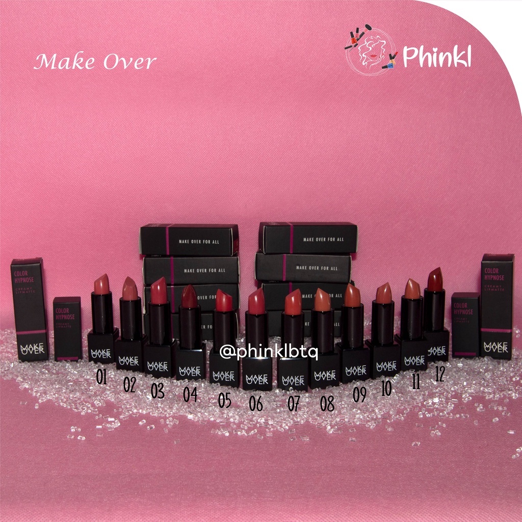 `ღ´ PHINKL `ღ´ 🅼🅰🅺🅴 🅾🆅🅴🆁 MAKE OVER Color Hypnose creamy lipmatte lipstik puteran viral