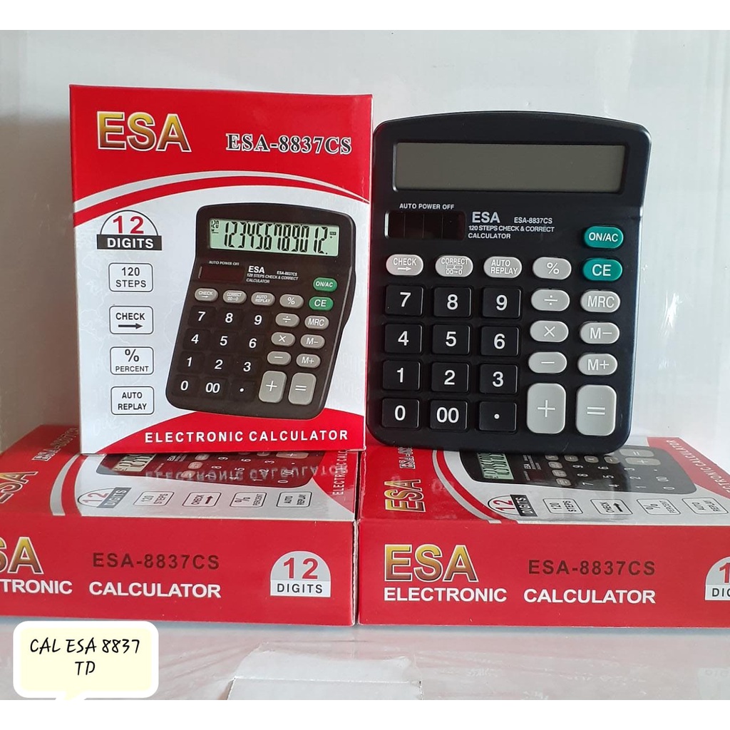 

Calculator ESA 8837 Murah Berkualitas 12 Digit Fitur Komplit Awet Mudah Digunakan