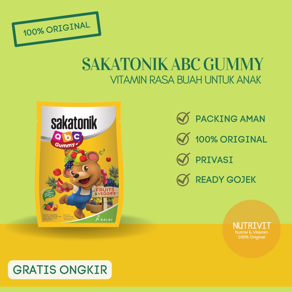 SAKATONIK ABC FRUIT AND VEGGIE GUMMY 1 SACHET