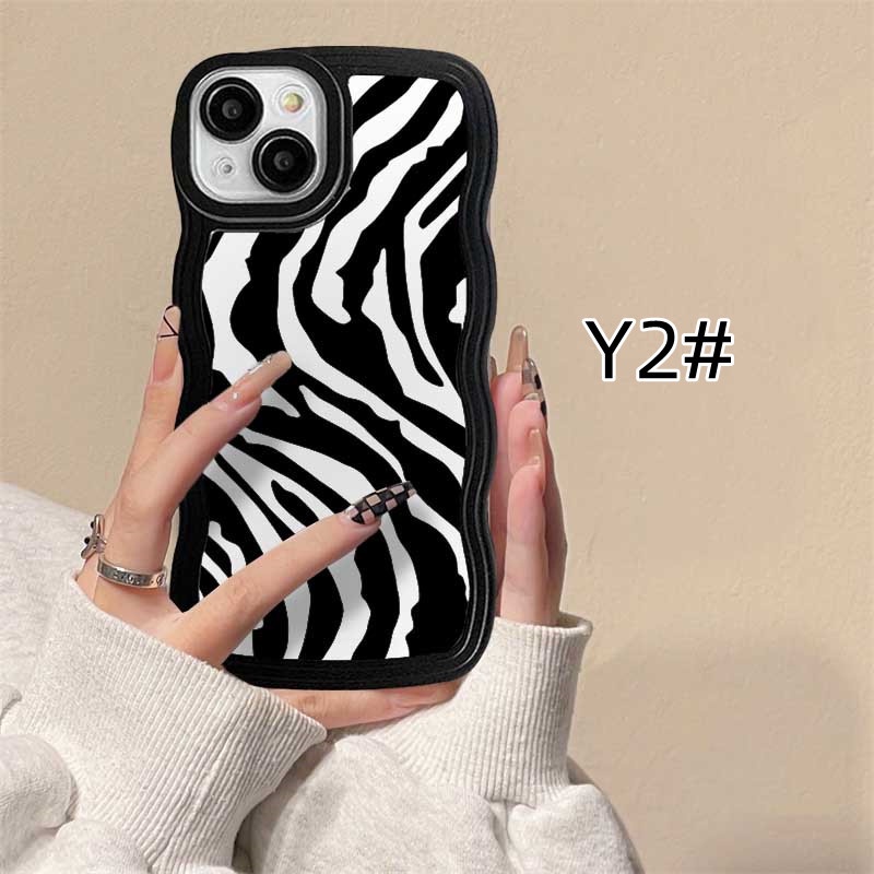 New Case Realme 10 C33 C30 C31 C35 C21Y C25Y C21 Realme C11 C25 C17 C15 C12 C3 C2 Realme 7i 5 5i 6i 7 Pro Zebra Stripes Wave Edge TPU Phone Case Cover