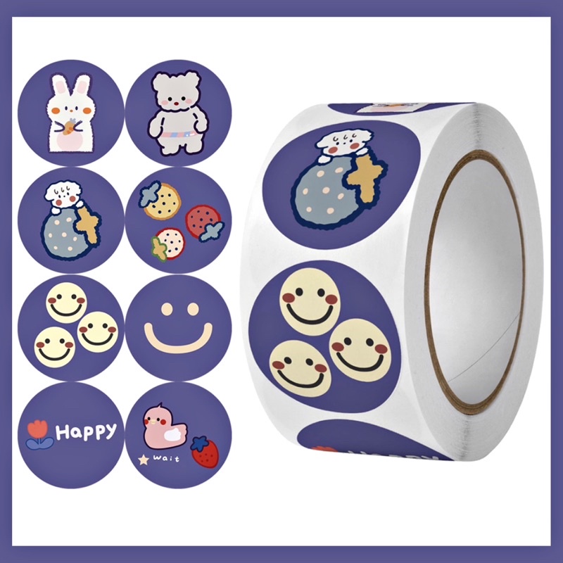 

[ BUKAN 1 ROLL!!!! ] Sticker Lucu / Stiker Hiasan / Sticker Motif Lucu / Stiker Hampers / Stiker Packing