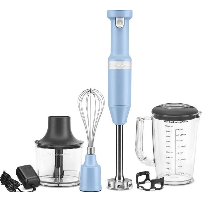 KitchenAid - Cordless Hand Blender with Chopper and Whisk Attachment