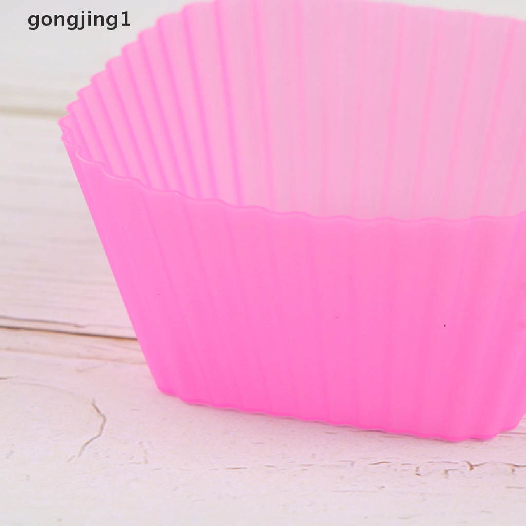 Ggg 10Pcs Bentuk Persegi Silikon Cup Cake Alat Bakeware Cetakan Kue Aksesoris ID