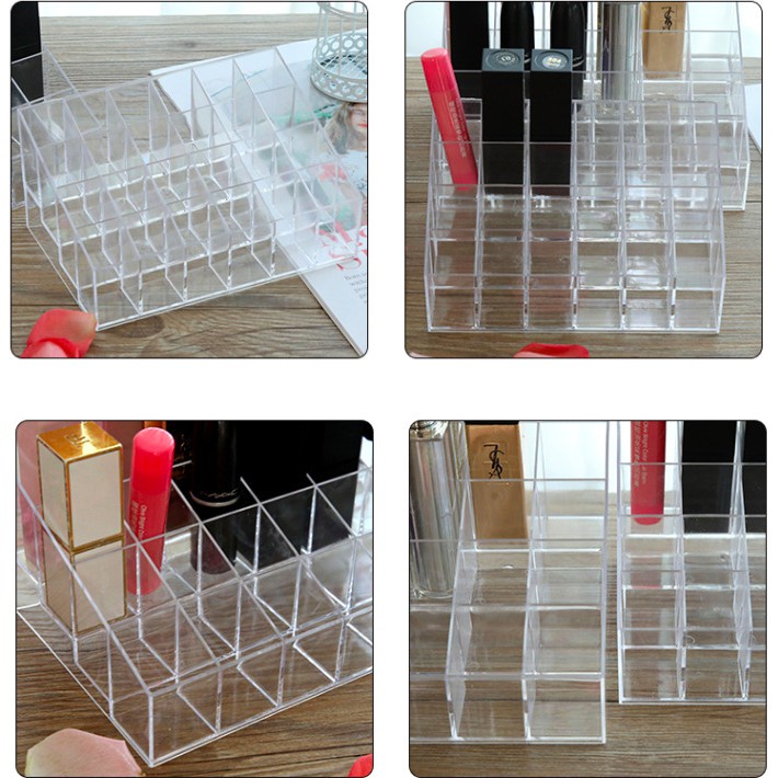 [DEASTORE] RAK LIPSTIK ORGANIZER AKRILIK - KOTAK PENYIMPANAN LIPSTIK -  MAKEUP ORGANIZER KOSMETIK