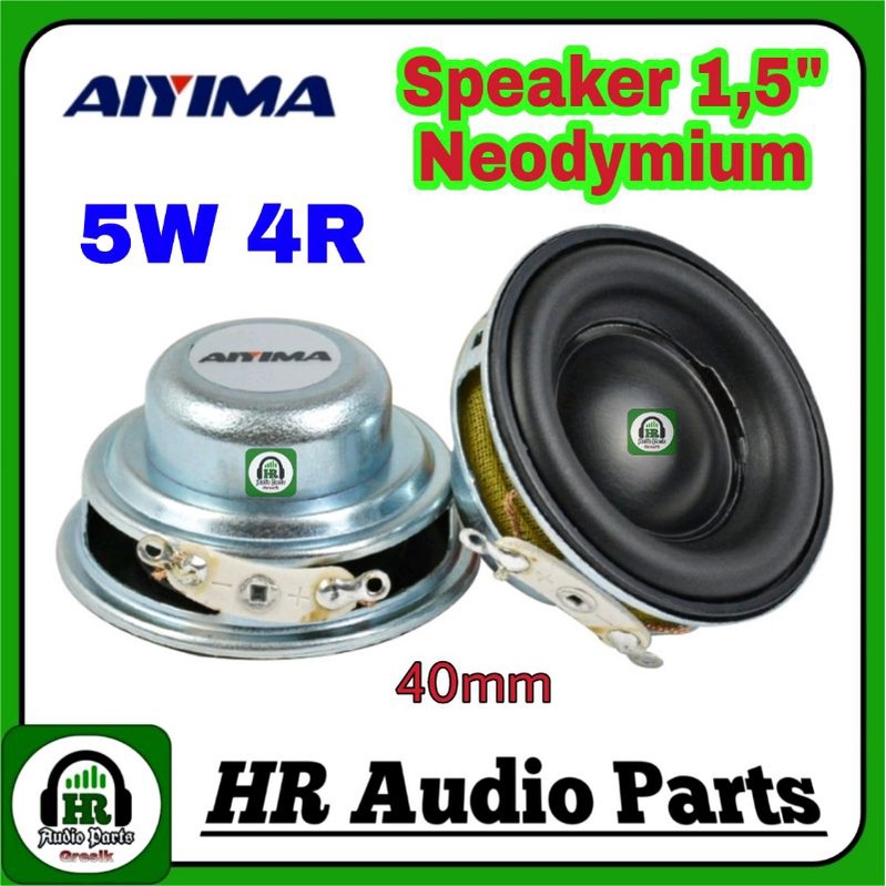 Speaker Mini 5W 4R 1.5&quot; Magnet Neodymium 1.5 Inch 40mm 4Cm Aiyima Full-Range 5Watt 4ohm