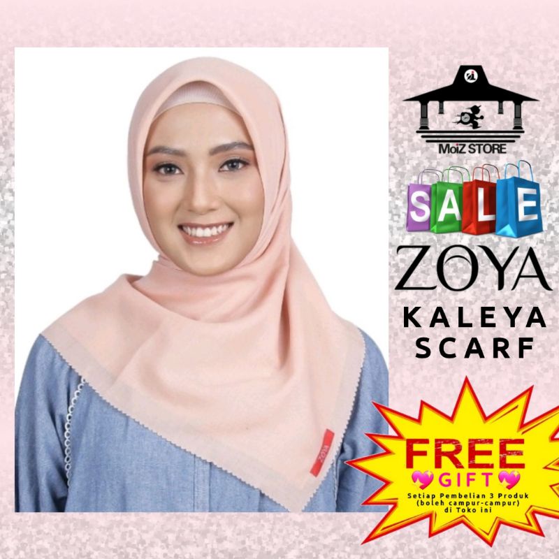 Zoya Hijab Segiempat Polos Kaleya Scarf Zoya