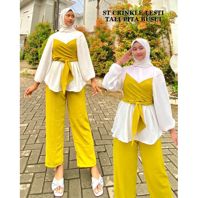 LESTI SET CRINKLE AIRFLOW PREMIUM LD 110 // SETELAN WANITA VIRAL TERBARU // SETELAN BEST SELLER WANITA KOMBI // SETELAN TERBARU CRINKLE // ONE SET WANITA KEKINIAN VIRAL