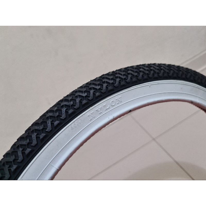 BAN LUAR SWALLOW DELI TIRE BMX 20 INCH MINI SEPEDA LIPAT UKURAN SIZE 20 X 1.75 HITAM PUTIH white